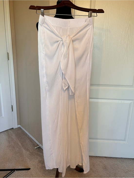 Kona Sol Other - Kona Sol White Tie-Front Split Leg Pull On Pants Size Large